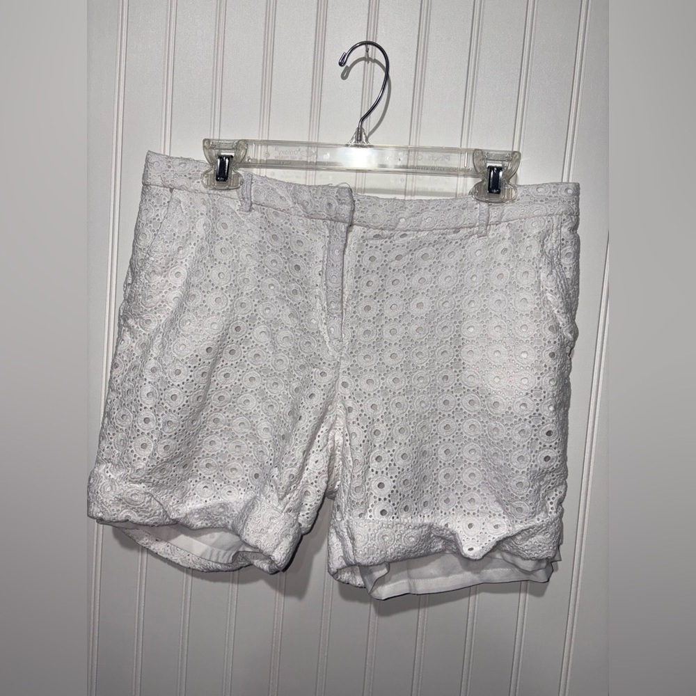 Liz Claiborne White Eyelet Women's Shorts| Size 12
